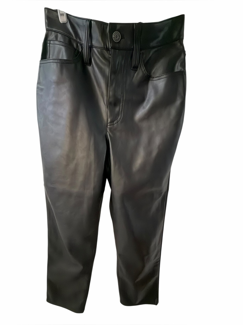 Madewell Black Faux Leather High-Waist Pants